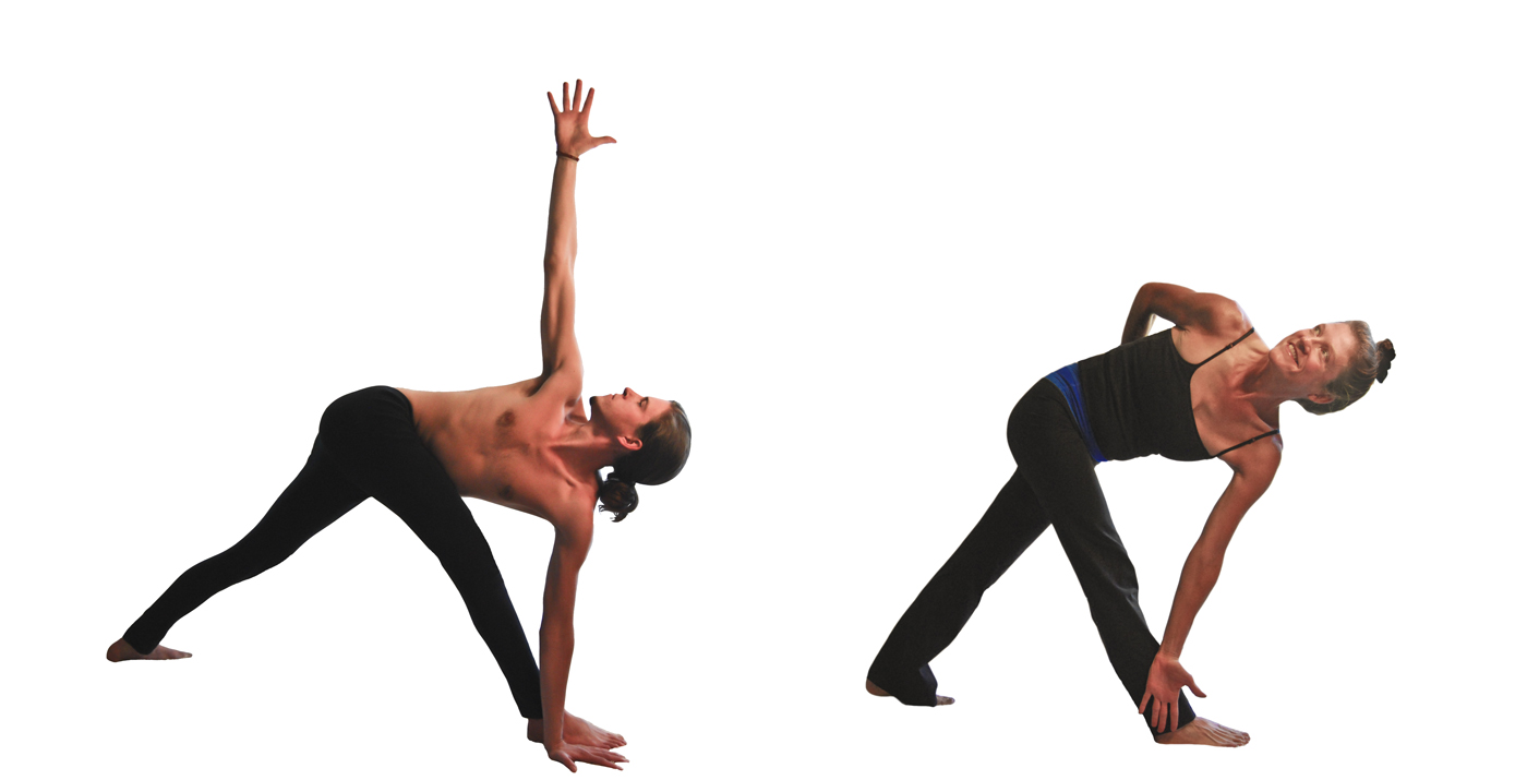 utthita trikonasana variations